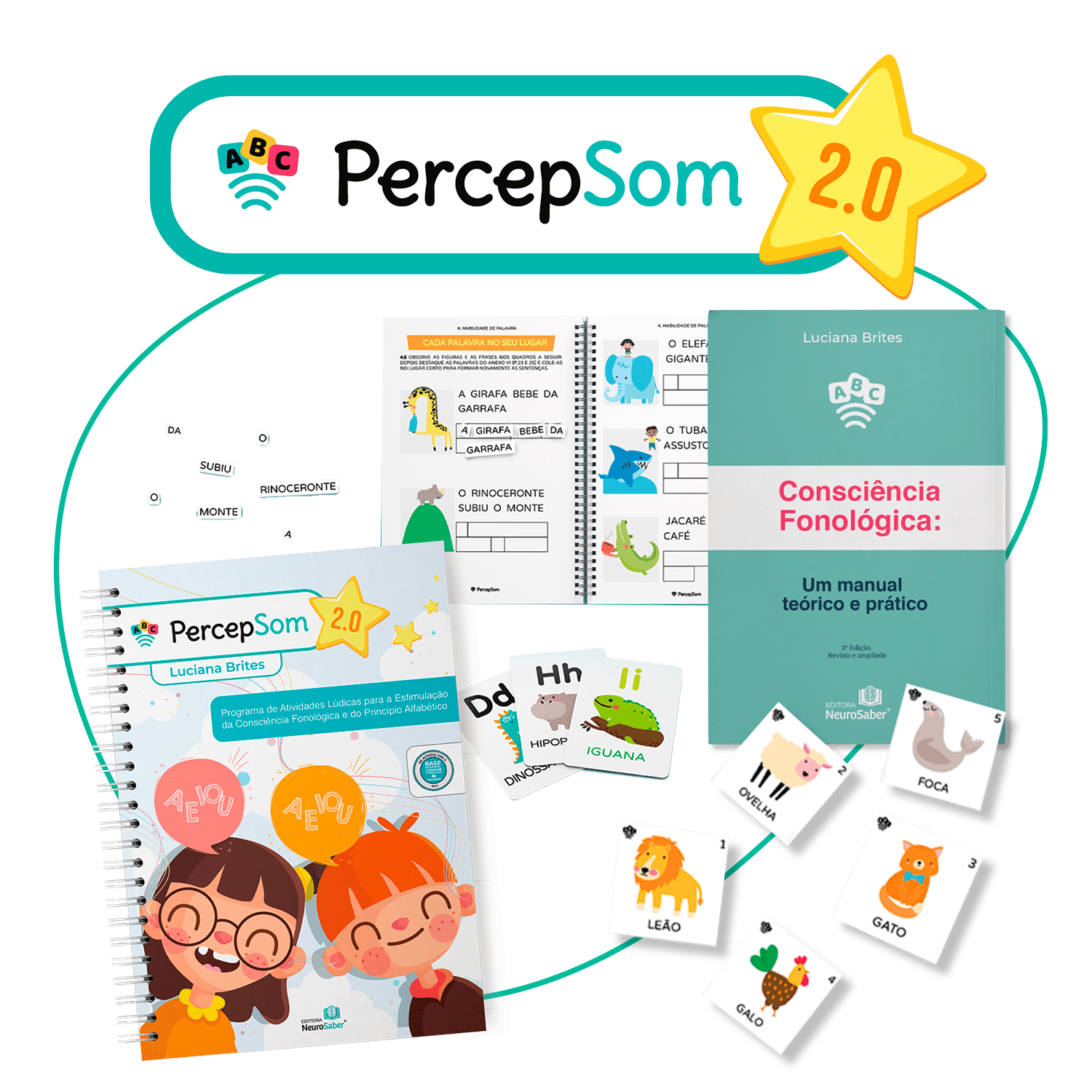 PercepSom, Programa de atividades lúdicas para a estimulação da consciência fonológica e do princípio alfabético.